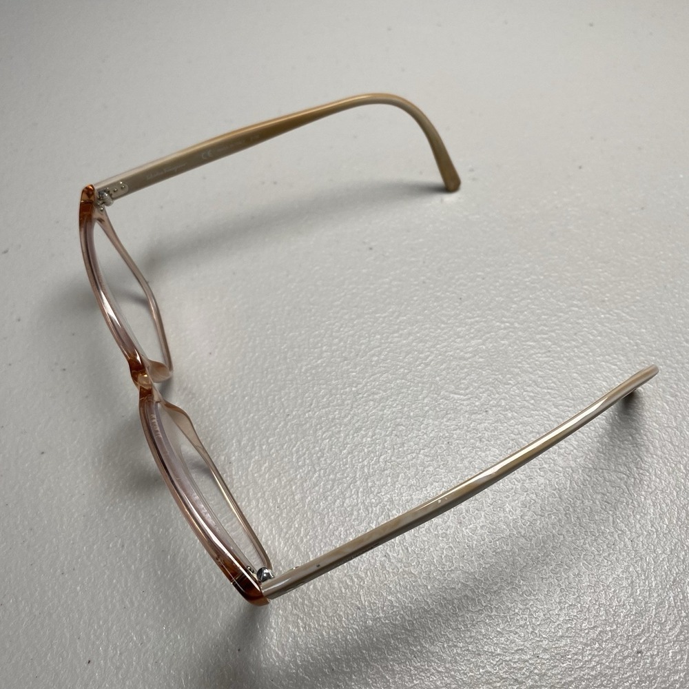 Salvatore Ferragamo Translucent Light pink Cat-Eye Glasses - Picture 2 of 8